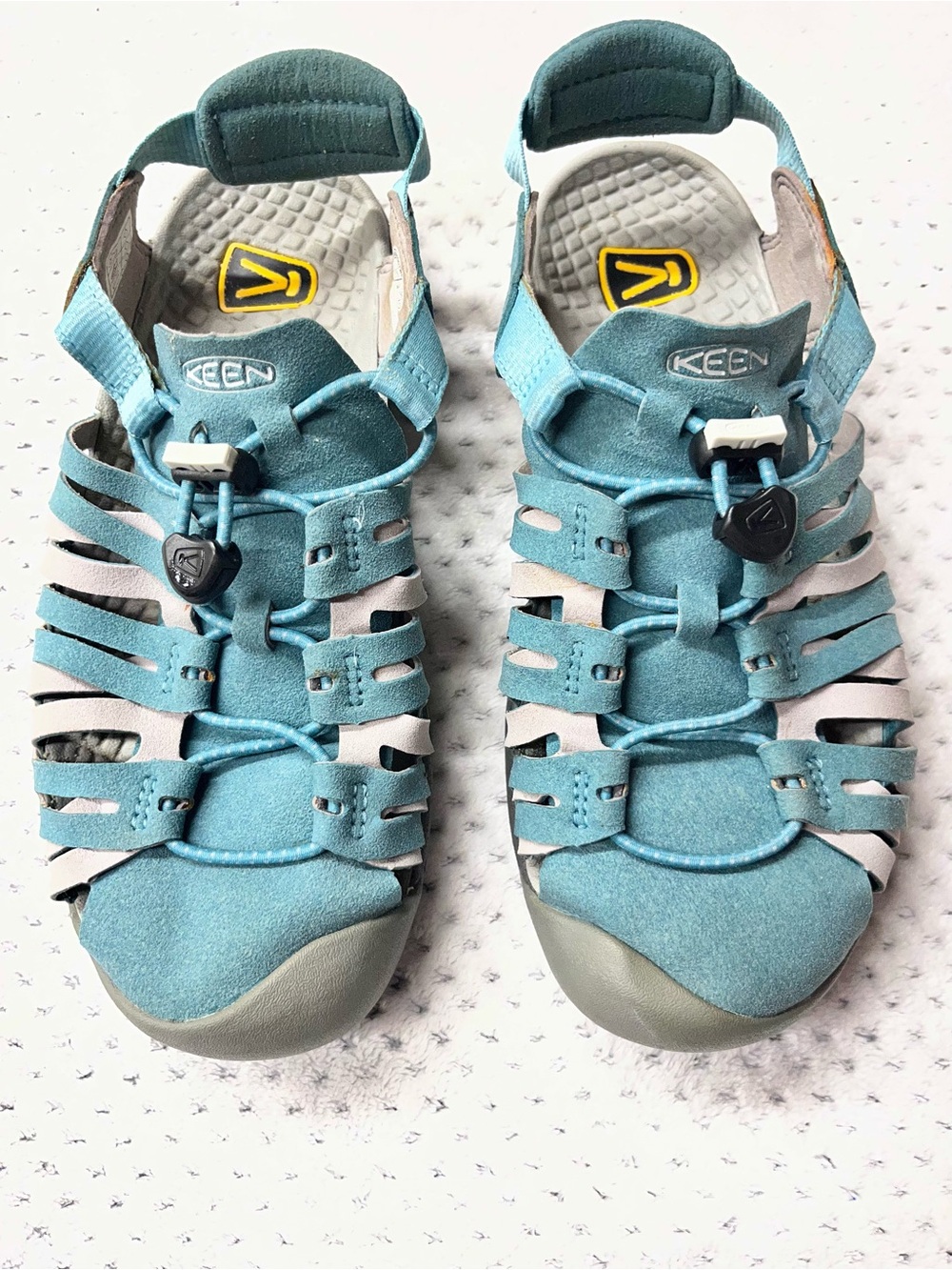 Keen Kids' Teal and Light Gray Closed-Toe Sandals